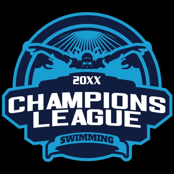 Champions League Swimming logo template Thumbnail